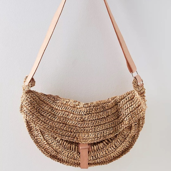 Free People | Bags | New Free People Island Sun Straw Sling | Poshmark